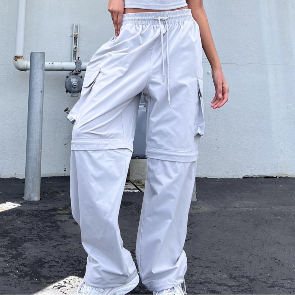 OAK + FORT Light Gray Cargo Joggers